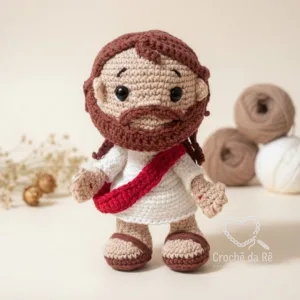 Jesus Amigurumi – Boneco em Crochê Artesanal Feito à Mão 🙏