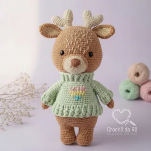 Gus o Cervinho Amigurumi – Boneco em Crochê Artesanal Feito à Mão