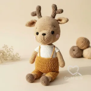 Oliver o Cervo Amigurumi – Boneco em Crochê Artesanal Feito à Mão