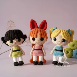 Meninas Superpoderosas Amigurumi – Florzinha, Lindinha e Docinho em Crochê
