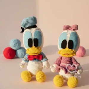 Pato Donald e Margarida Kit Amigurumi – Casal em Crochê Artesanal Disney