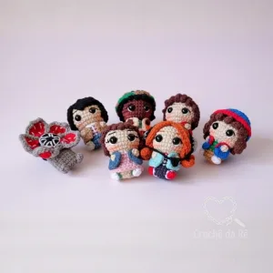 Chaveiro Stranger Things Amigurumi – Feito à Mão em Crochê 👾