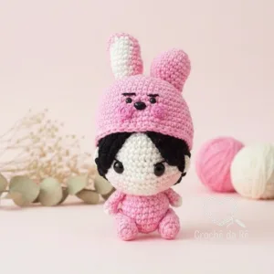 Jungkook BTS Amigurumi – Boneco em Crochê Inspirado no K-pop 💜
