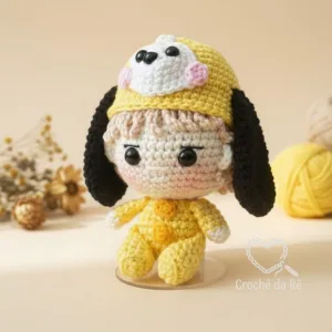 Jimin BTS Amigurumi – Boneco em Crochê Inspirado no K-pop 💜