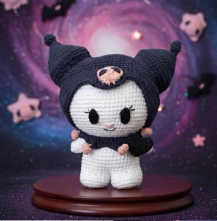 Kuromi Amigurumi – Boneca em Crochê Inspirada na Sanrio