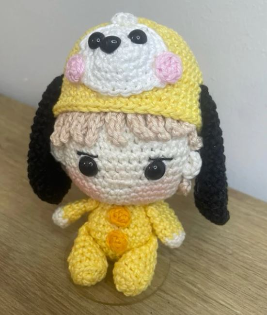 Jimin BTS Amigurumi – Boneco em Crochê Inspirado no K-pop 💜